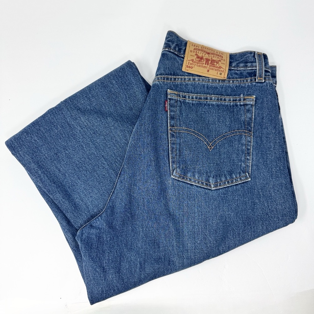 Vintage Levi’s 560 Loose Fit Straight Leg Mom Jeans Y2K Size 14